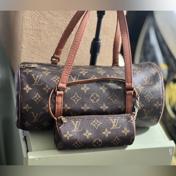 LOUIS VUITTON Papillon 30 Handbag Monogram LV Vintage 872 TH & Mini Papillon!!! - Picture 11 of 15